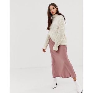 Free People Mauve Normani Midi Skirt